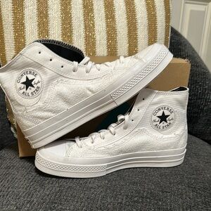 Converse All Star Textured White High-Tops